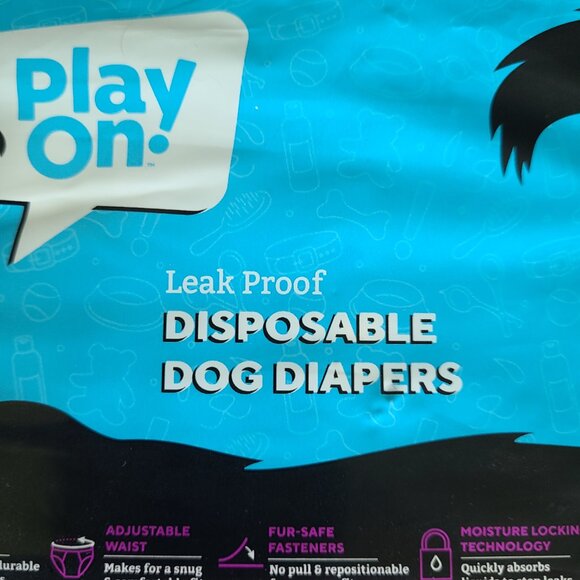 Dog Female Diapers 9 Reusable + 10 Disposable Waist 14" - 22" Skirts Washable - Picture 11 of 15